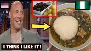 Americans reaction After Eating Nigeria Eba and Egusi Soup For The First Time 