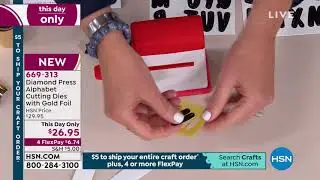 Diamond Press Alphabet Cutting Dies with Gold Foil