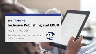 EDF training on Inclusive Publishing and EPUB