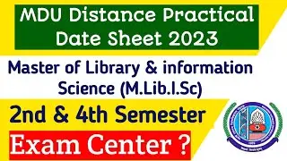 Mdu Distance 2nd & 4th semester Practical | MDU Master of Library and Information Science Practical