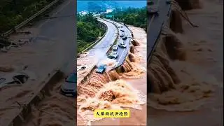 大暴雨抗洪抢险！Heavy rain and flood rescue！＃heavy rain #flood rescue