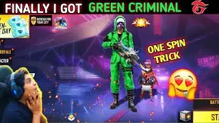 Finally I Got Green Criminal Bundle in 1 Spin | Free fire Raider Spin Event Trick| FF New Event 2021
