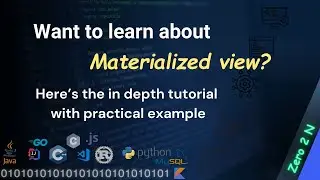 Materialized View in SQL | Tutorial on Materialialized view in DBMS 
