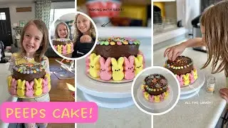 Making a Peeps Cake with Sadie! | Spring Baking 🐣