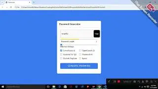 Random Password Generator App Using HTML Css JavaScript #Coding #programming