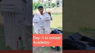 Day 1 in cricket academy Raman Bishnoi |#cricket #cricketvlog #viralvideo #youtubeshorts #shortvlog