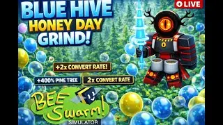 Bee Swarm Simulator Blue hive honey day grind (DAY 1)
