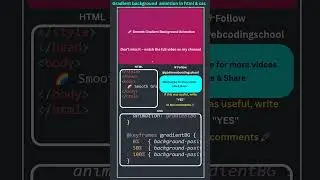 🔥 Gradient Background Animation in CSS | Modern Effect