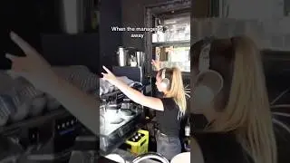 Barista skills like a raver festival😂 Check my music 🎧