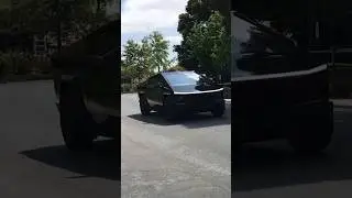 NEW CYBERTRUCK SPOTTED IN BLACK! #luxury #cars #truck #lifestyle #shorts #tesla