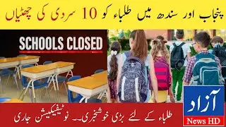 Winter Holidays 2022 Announced in Sindh & Punjab | School | Winter Break in School | Azad News HD