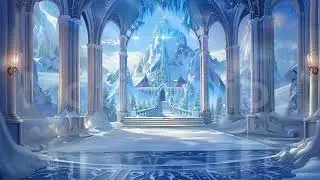 Animated Background, Ice Castle, Frozen Palace, Winter's Throne, Crystal Kingdom, Arctic Majesty