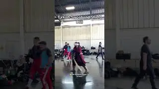 Turkish Sword and Shield Drill #trendingshorts #history #swordsmanship #sword  #explore #shorts