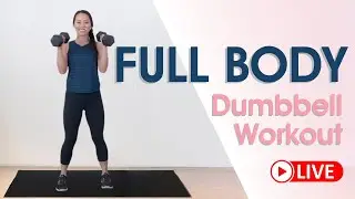 45-минутная тренировка всего тела с гантелями дома | Jenny J Fitness