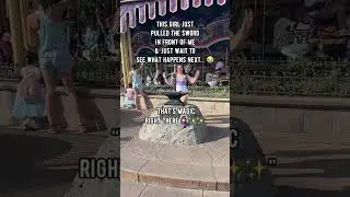 SHE PULLED THE SWORD OUT OF THE STONE RIGHT IN FRONT OF ME IN DISNEY WORLD AGAIN