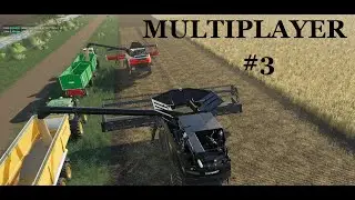 Multiplayer FS19 , contract soybean harvest, map Slovak village - Timelapse