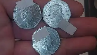 GUESS DANS COIN #89 OPEN - 3x UK 50 pence coins