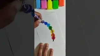 oil pastels drawing | Rainbow feather art #art #painting #oilpastel #shorts #creativeart #easy