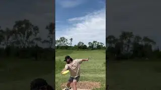 Challenging local disc golfers to throw farther than me for a disc #discgolf