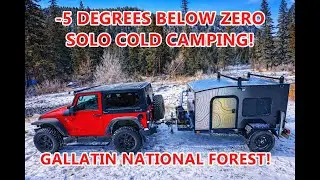 SOLO COLD WEATHER CAMPING IN THE GALLATIN NATIONAL FOREST!