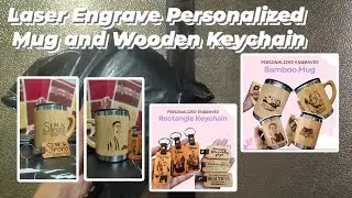 Laser Engrave Personalized Mug and Wooden Keychain | Best Christmas Gift for Love Ones | #bestgift 
