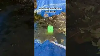 removing water from pool cover #abovegroundpool