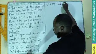 WASSCE 2025 General Mathematics (Nigeria) | Sec. B Qn 2 | Word Problem leading to Quadratic equation