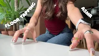 ASMR Floor tapping and scratching! (Fake nails, visual triggers)