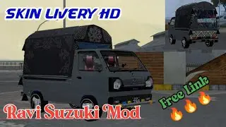 New Ravi Suzuki Mod Free Link||Bussid Mod Simulator Indonesia||With Skin Livery Ravi Suzuki Mod
