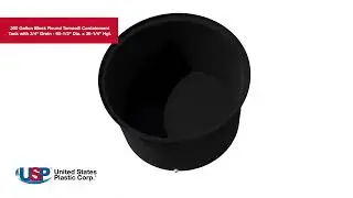 3D-300 Gallon Black Round Tamco&reg; Containment Tank with 3/4