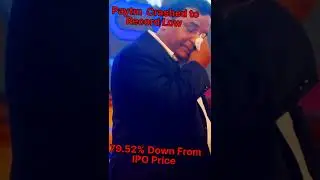 Paytm Crashed to Record Low | 79.52% down from listing price | Share Market