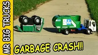 Trash and Garbage Trucks Race Downhill | MrBigTrucks101