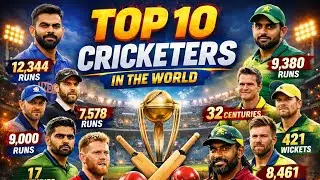 Top 10 cricketers in the world. Top 10 cricketers Data comparison|| Who's the best||
