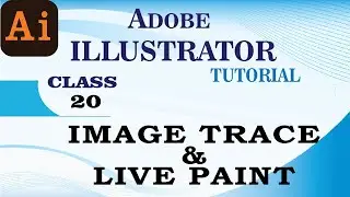 Adobe illustrator- Class 20- Image trace & Live paint- Urdu/ Hindi #graphicdesign #adobeillustrator