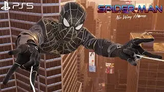 Spider-Man Remastered PS5 - Black and Gold Suit Free Roam Gameplay (4K 60FPS Performance RT)