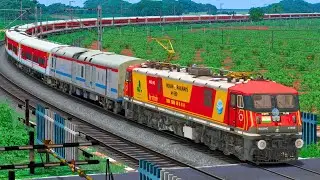 Train High Speed Crossing in Railway gate | BUMPY RAILROAD | Train Simulator | Railwork | NTG GAMING