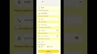 Textfield with Validation , Gradient background  