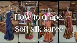 How to drape yur softsilk Saree in Hand prepleting Draping