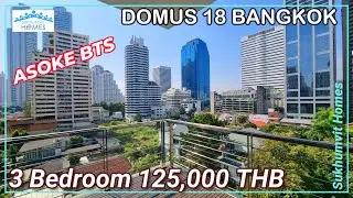 Luxury 3 Bedroom Condo For Rent with Big Balcony Domus Bangkok 125,000 THB Monthly