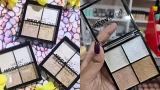 Палетка хайлайтеров Tecnic Mega Glow | Образцы и обзор пигментов | 9T9 Vlogs