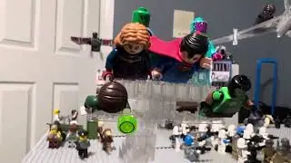 Huge LEGO fight MOC: Star Wars, Marvel, DC, Jurrasic World, Minecraft, Fortnite, The Office, Ninjago
