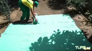 Biodegradable grass seed mat - Turfquick installation, Eco-friendly biodegradable garden blanket