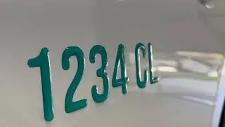 Custom Domed Raised Boat Registration Numbers & Letters Decal Stickers V21