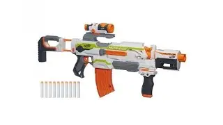 Видео обзор Бластера НЁРФ Модулус - Nerf N-Strike Modulus ECS-10, стрельба по кубикам