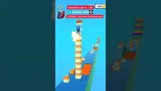 Cube Surfer Food 🤩 #Game Level 8 #Gameplay #shorts #cubesurfer #racegame #surfergame