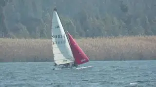 Team vN2:  Gerhard and Dewan sailing at Boskop dam Potchefstroom