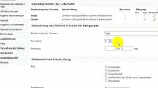 Verwaltung der Zimmer
