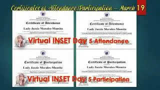 Virtual INSET 2021 Certificates by LJM
