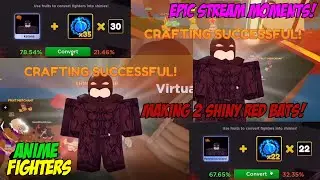 Making 2 *SHINY* RED BATS!! ON STREAM! | Anime Fighters Simulator | Update 23|