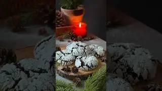Easy Chocolate Crinkle Cookies 🍪 Cozy Cookies Series #chocolatecookies #crinklecookies